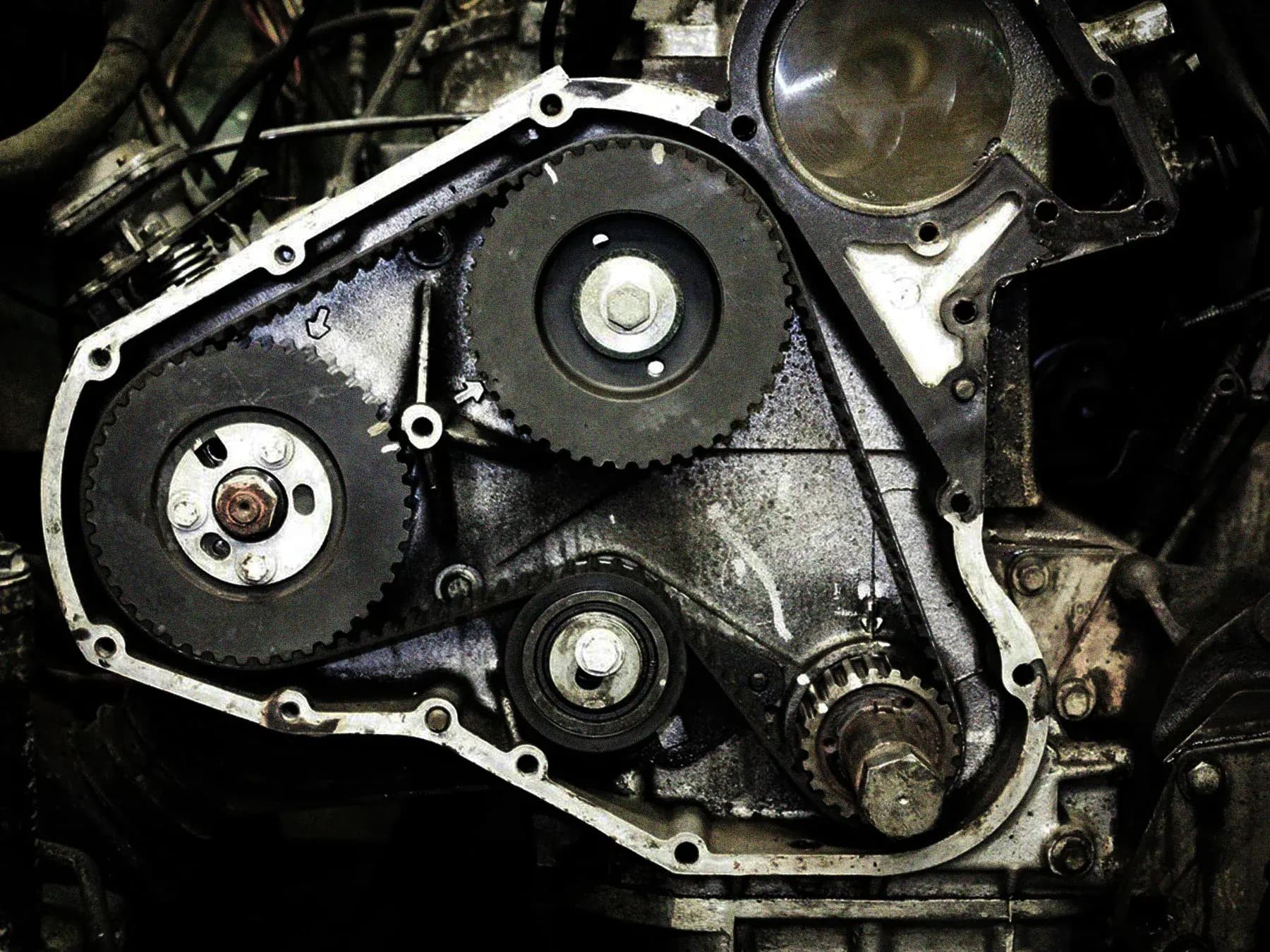 A modern diesel engine being inspected at West Auto in Newcastle