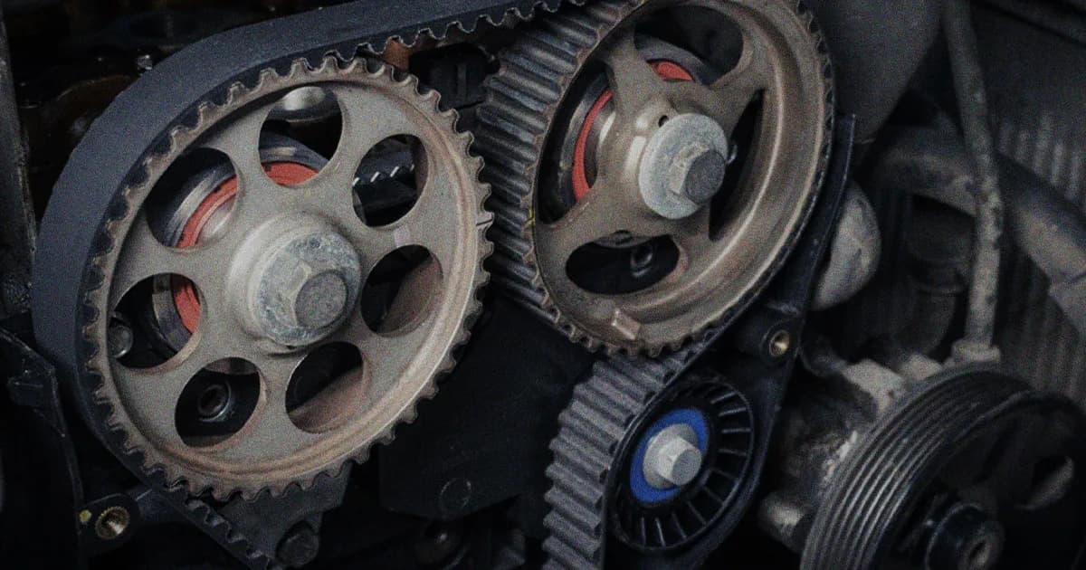 A worn wet belt shedding rubber particles into the engine oil
