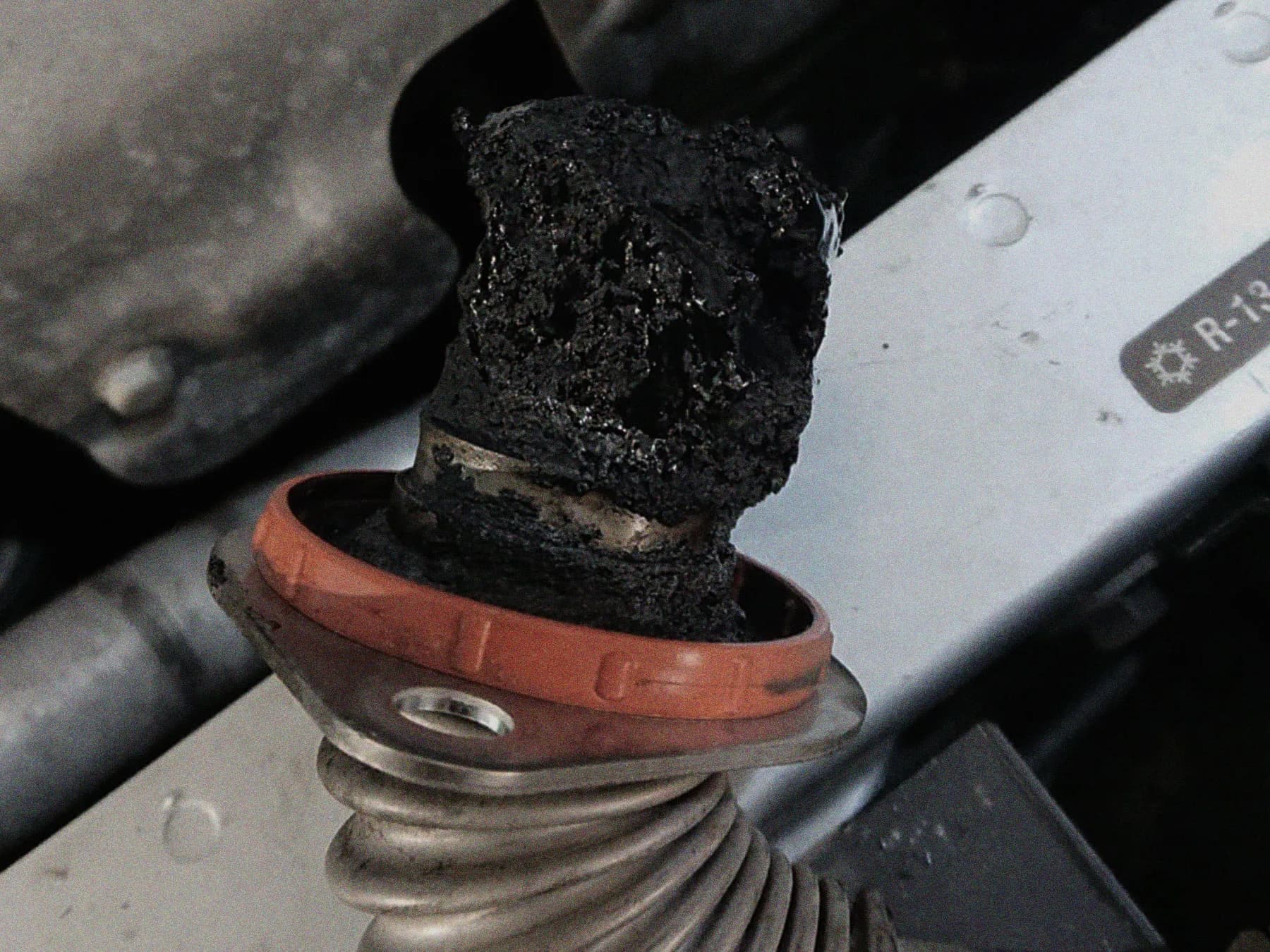 A diesel particulate filter being assessed at West Auto in Newcastle