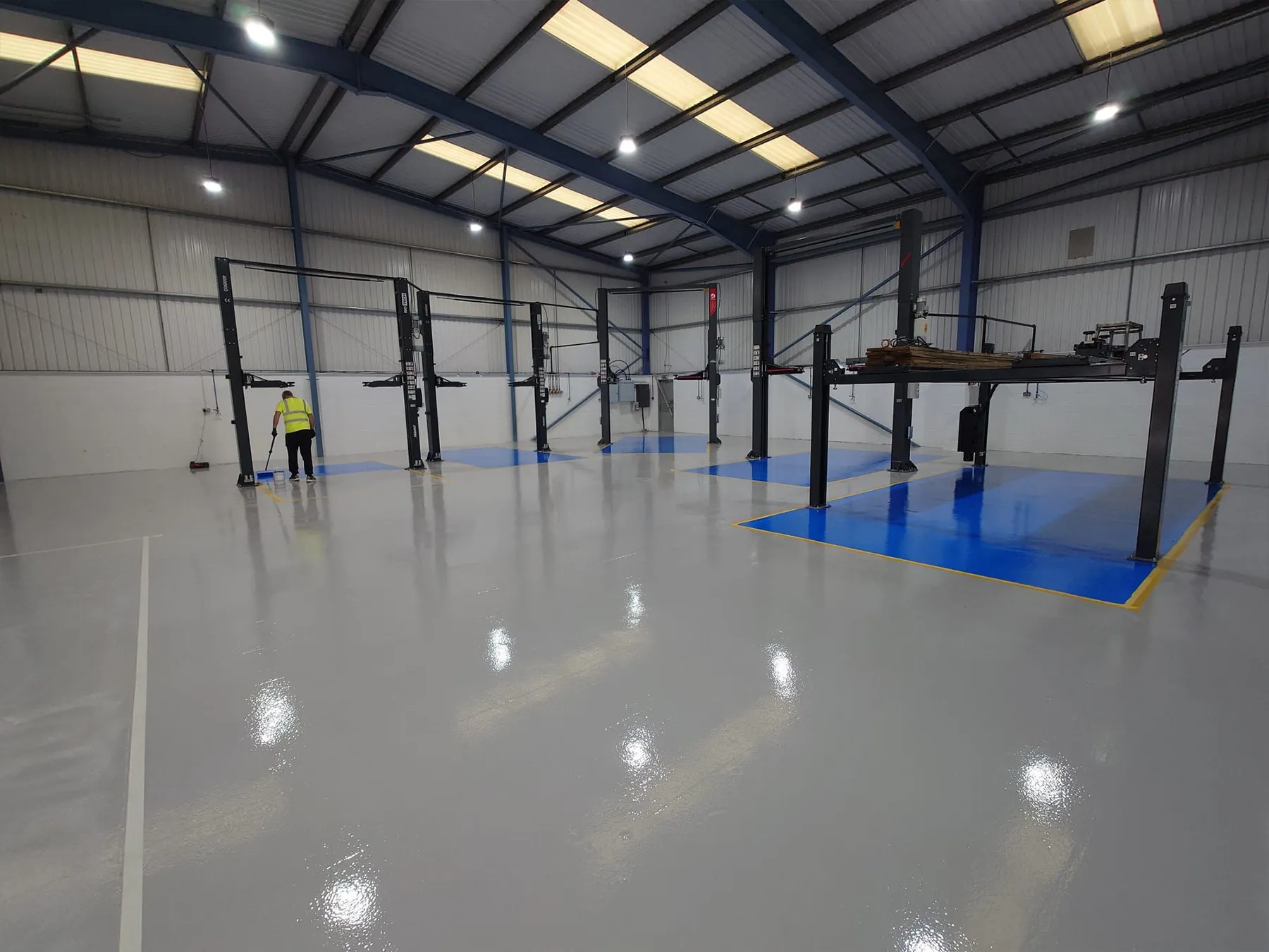 The multi-bay workshop at West Auto in Newcastle