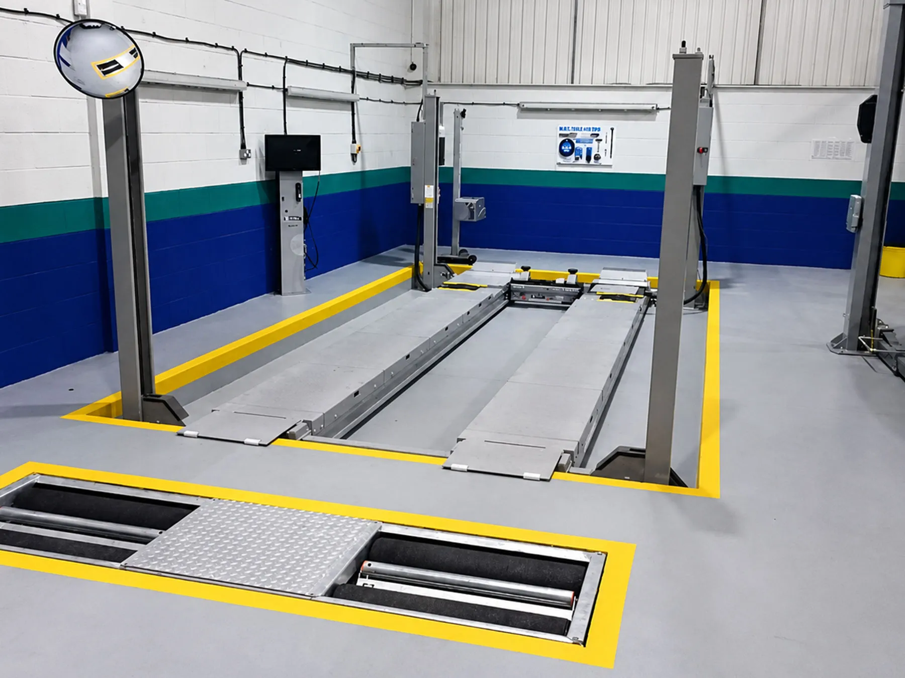 The workshop at West Auto in Newcastle